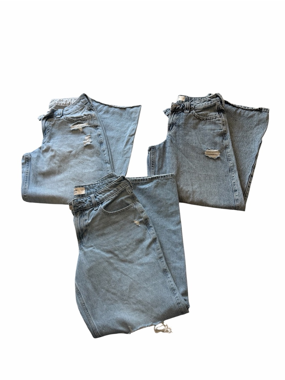 Hollister Light Blue Ripped Flare Jeans